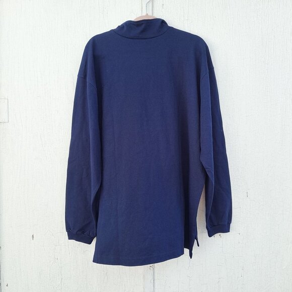 Vintage Navy Blue Champion 1/4 Zip Pullover XL - Picture 5 of 5